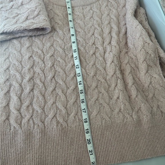 1. State Women's Cable Knit Sweater - Pink US M - Picture 7 of 9